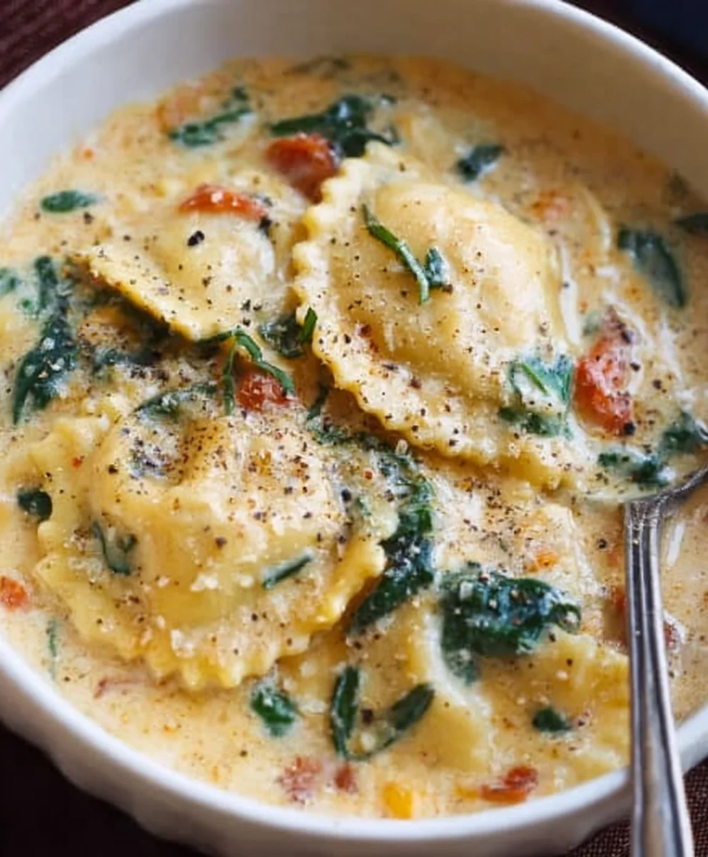 Creamy Tuscan Ravioli Soup - Easy Comfort Recipe