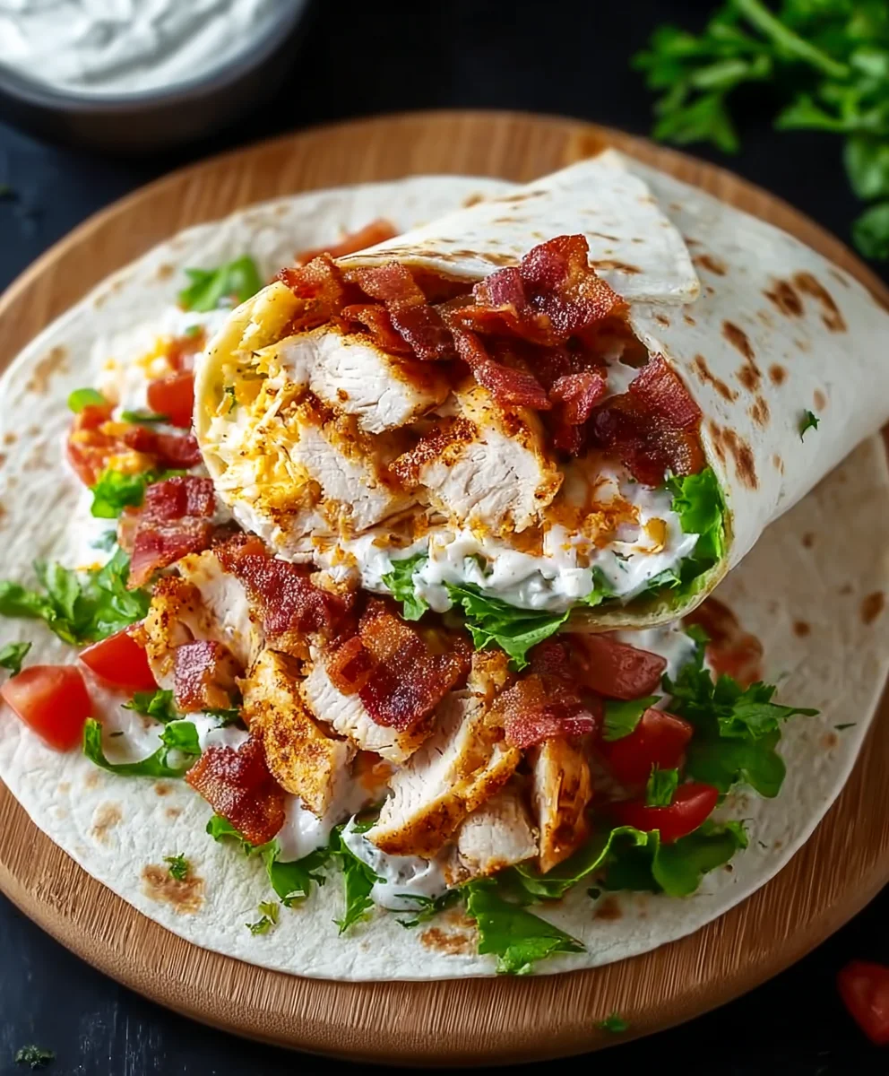Crispy Chicken Beef Beef Bacon Ranch Wrap Recipe