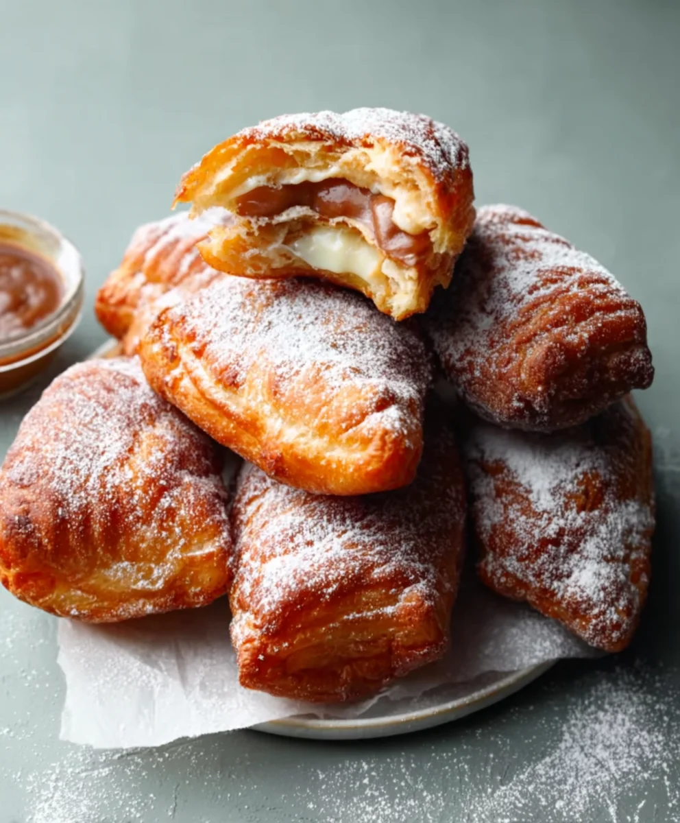 Fried Croissant Beignets- Easy Homemade Dessert Delight