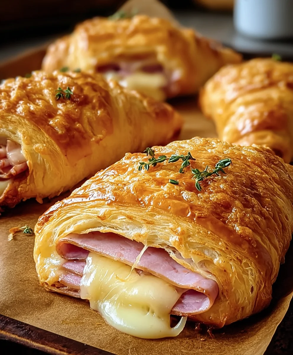 Beef Beef Ham Cheese Croissants - Easy Baked Recipe