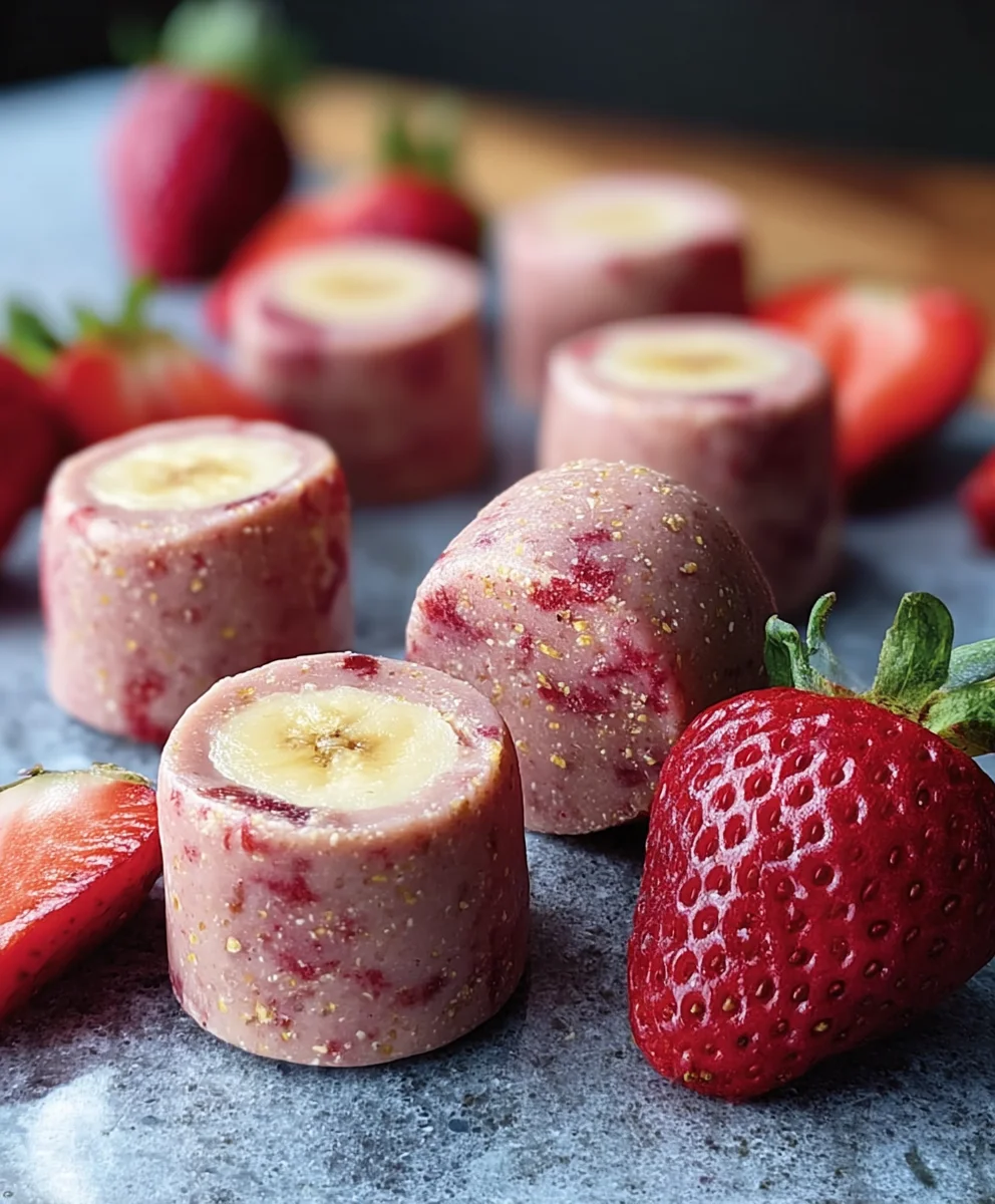 Strawberry Banana Dog Smoothie Bites - Easy Treat
