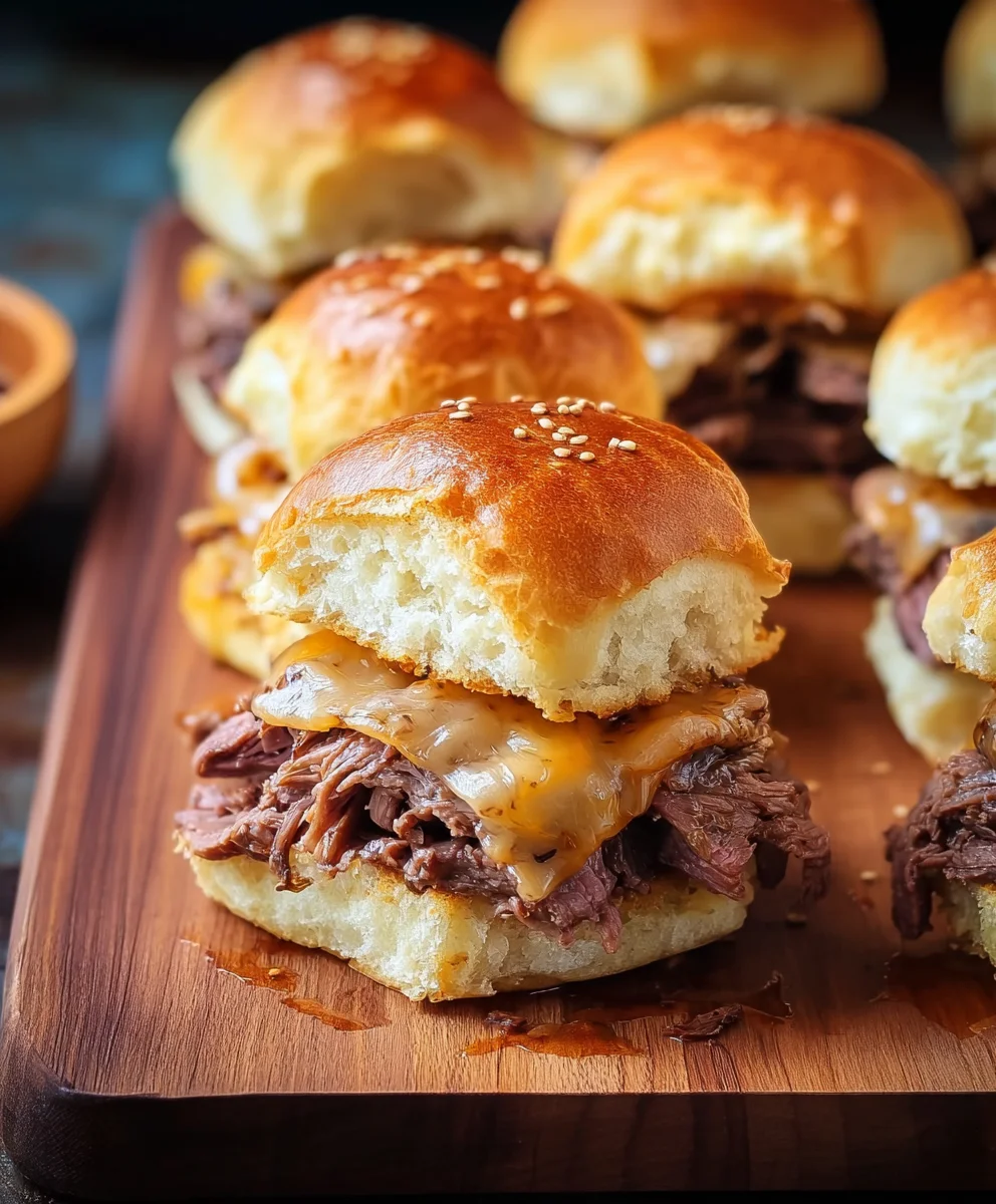 Roast Beef Cheddar Sliders - Easy & Delicious Appetizer