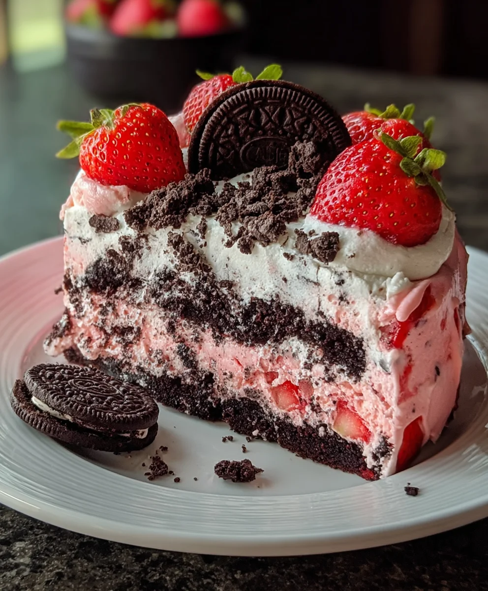 Strawberry Oreo Cake-Delicious Sweet Treat