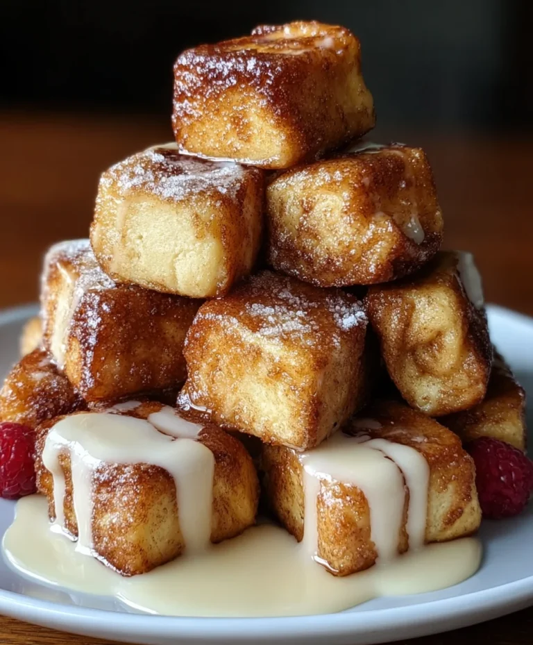 Cinnamon Roll French Toast Bites Easy Recipe