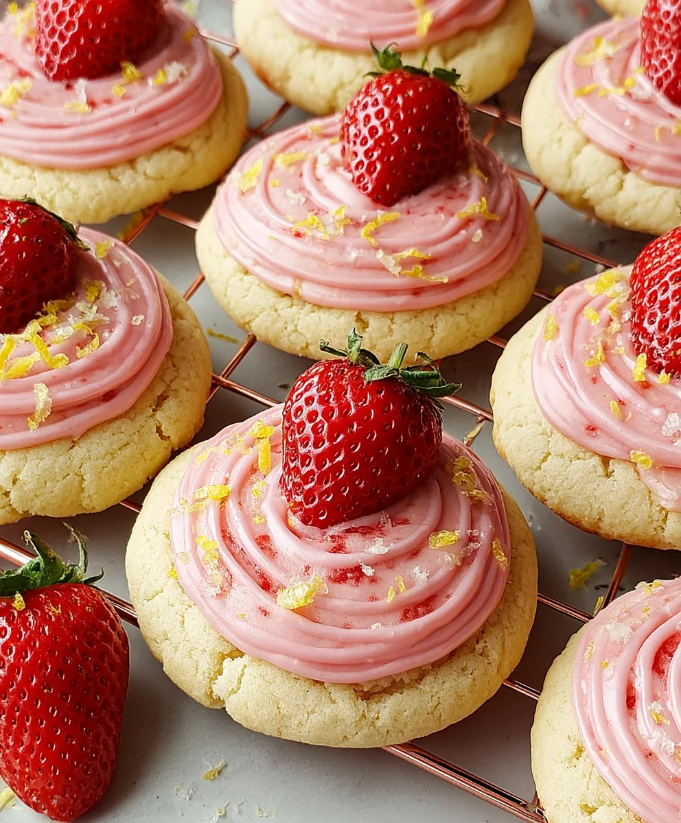 Strawberry Lemonade Cookies - Sweet & Tart Treat