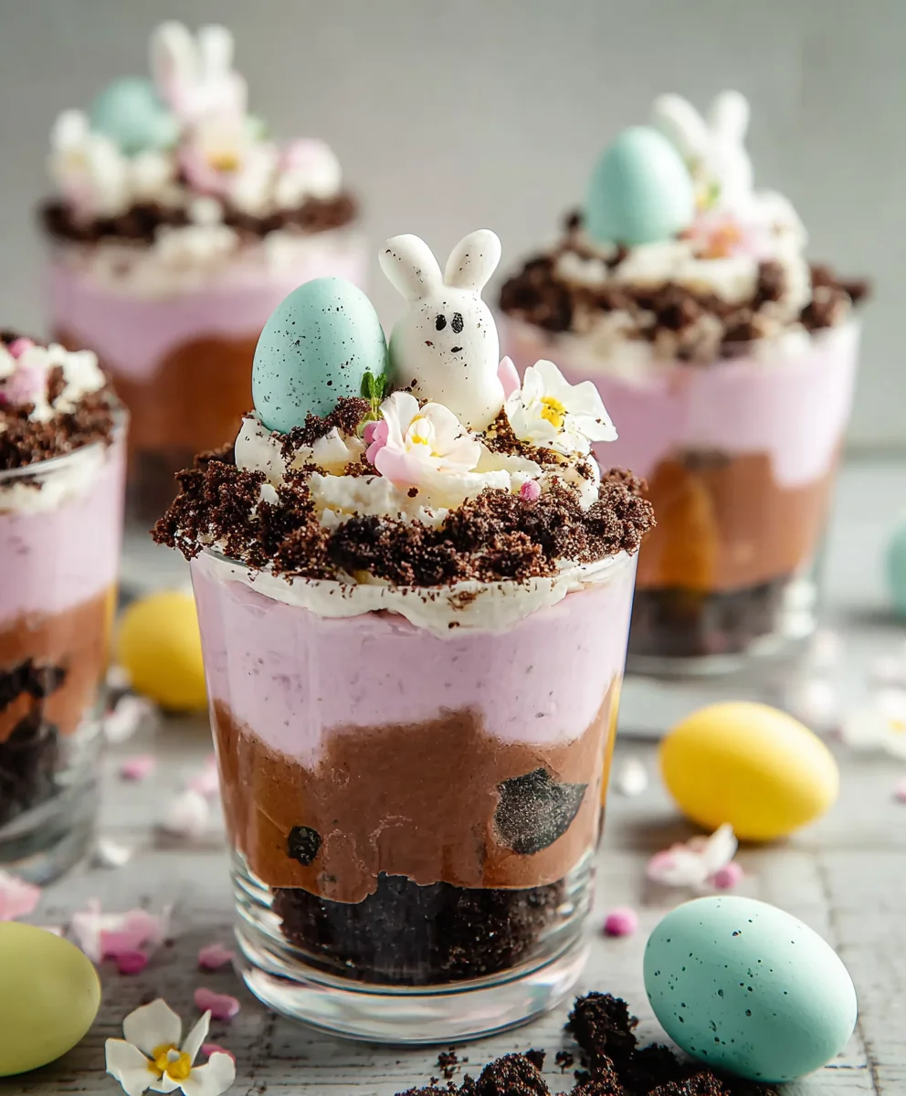 Easter Dirt Cups-Yummy Chocolate & Cookie Fun