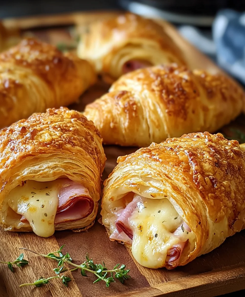 Beef Beef Ham Cheese Croissants - Easy Baked Recipe