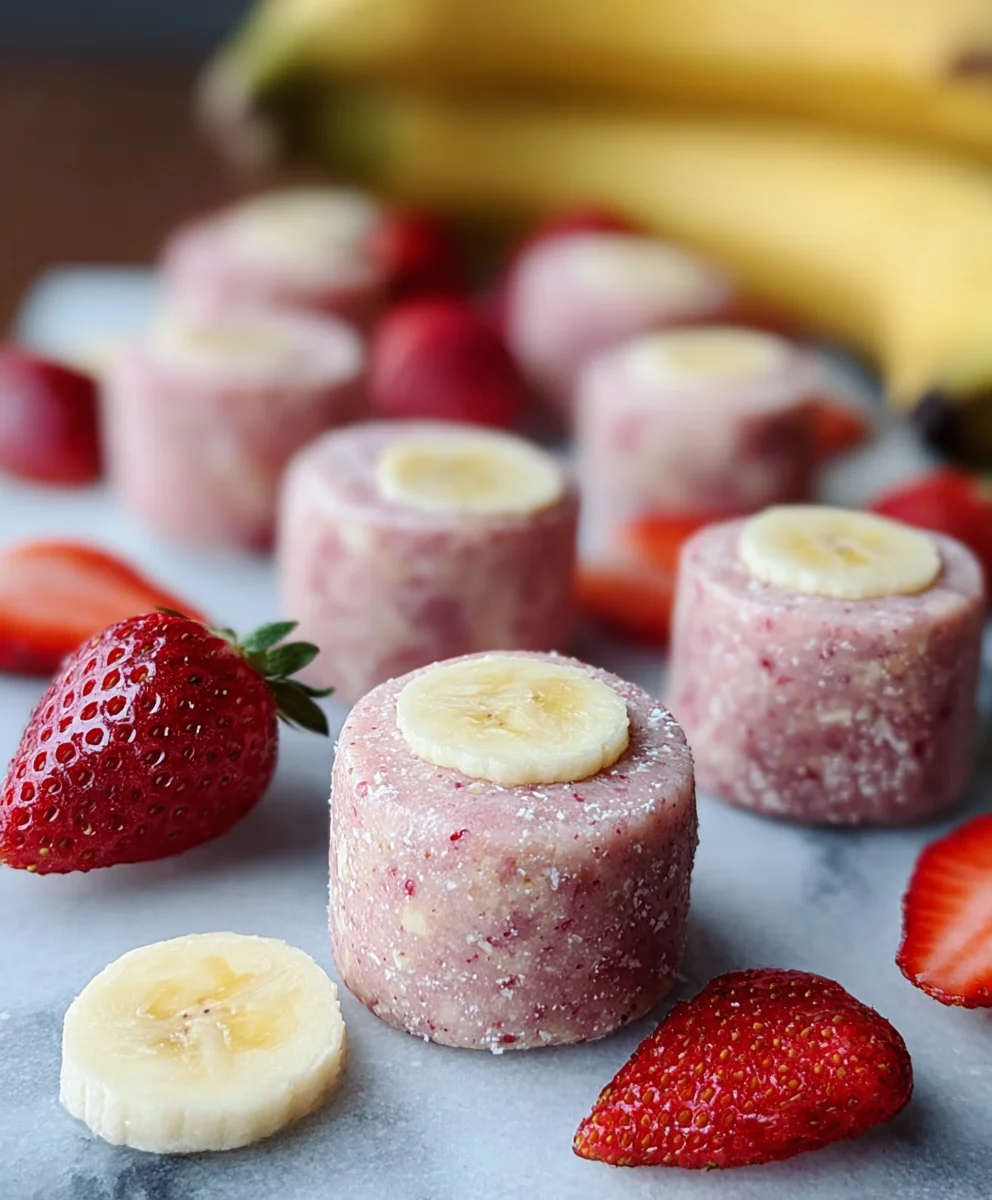 Strawberry Banana Dog Smoothie Bites - Easy Treat