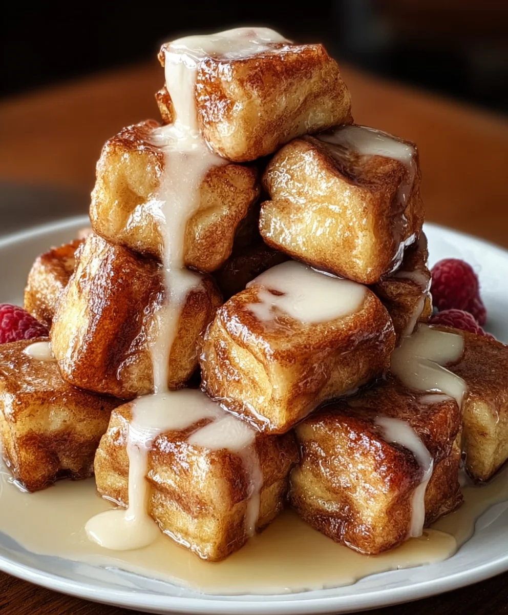Cinnamon Roll French Toast Bites Easy Recipe