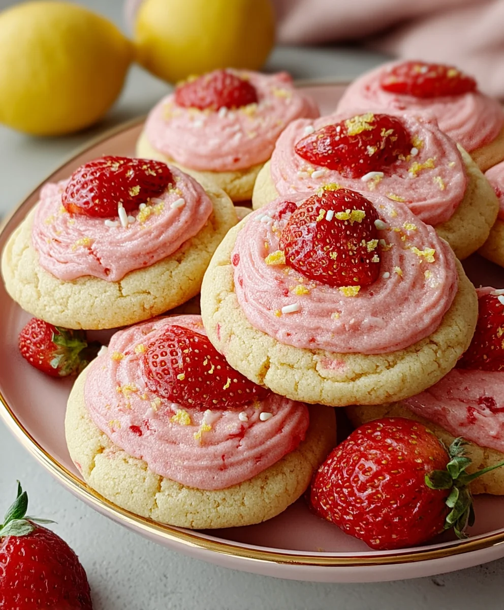 Strawberry Lemonade Cookies - Sweet & Tart Treat