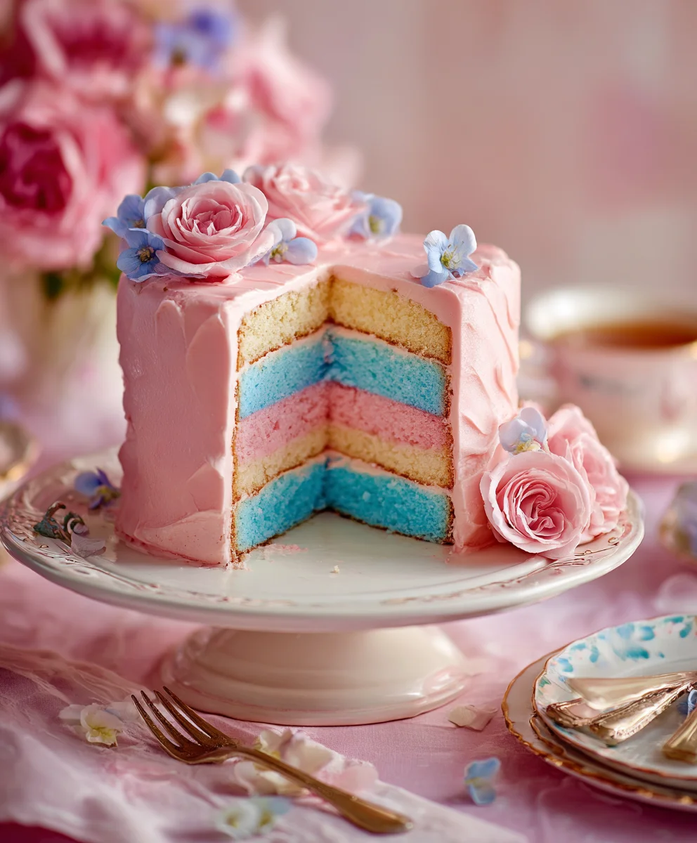 Coquette Party - Dreamy Pink Blue Dessert Ideas