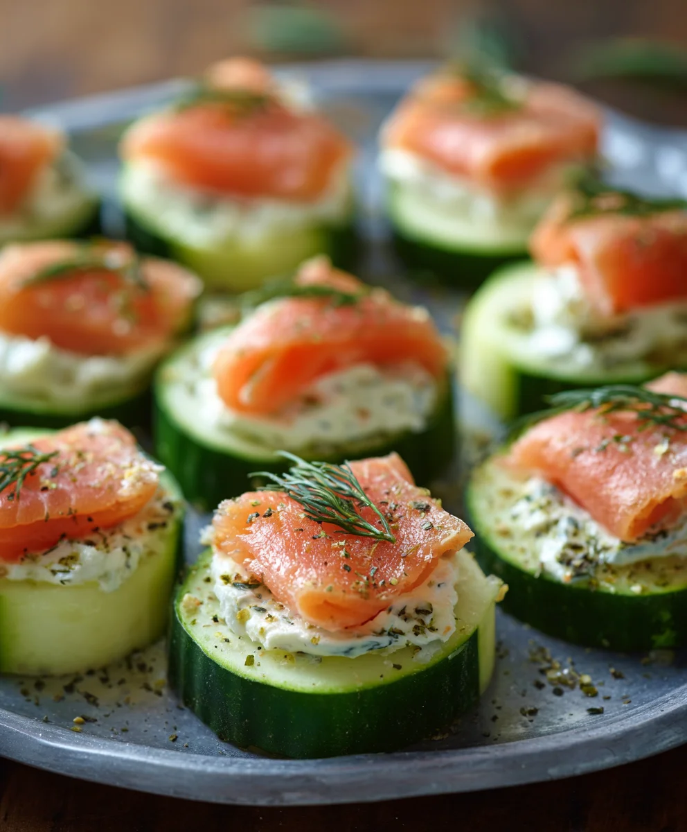 Smoked Salmon Cucumber Bites-Easy Appetizer Recipe