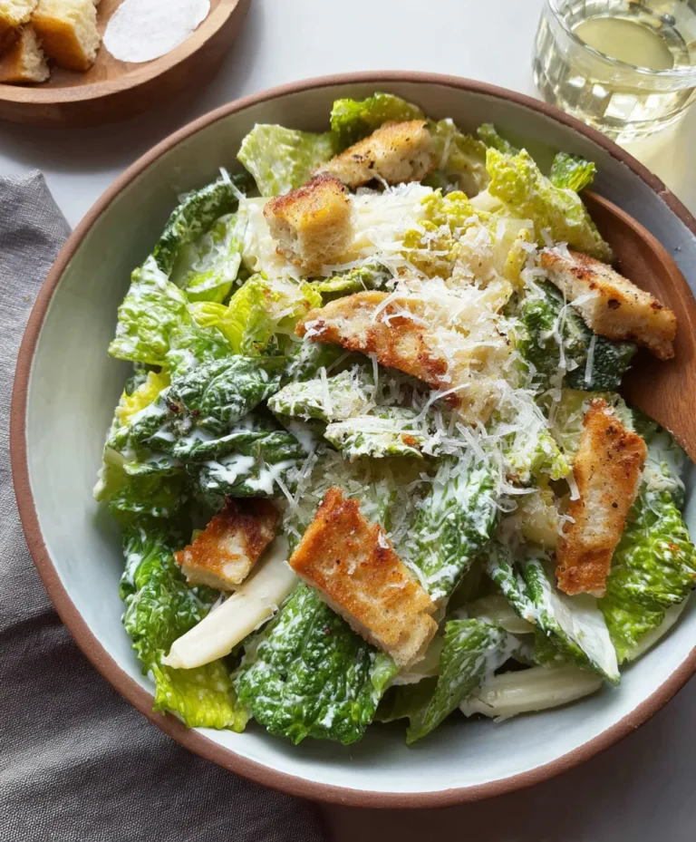 Classic Vegetarian Caesar Salad- Quick & Easy Recipe