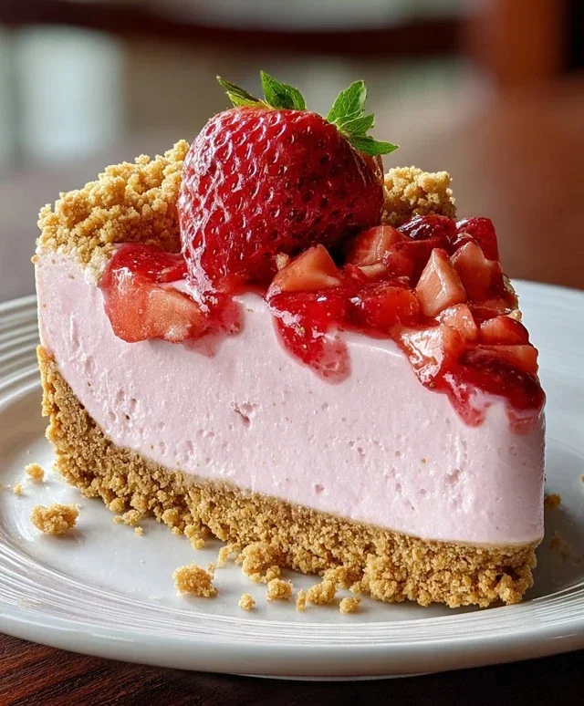 Pink Strawberry Crunch Cheesecake