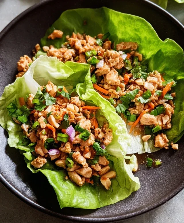 Thai Chicken Lettuce Wraps