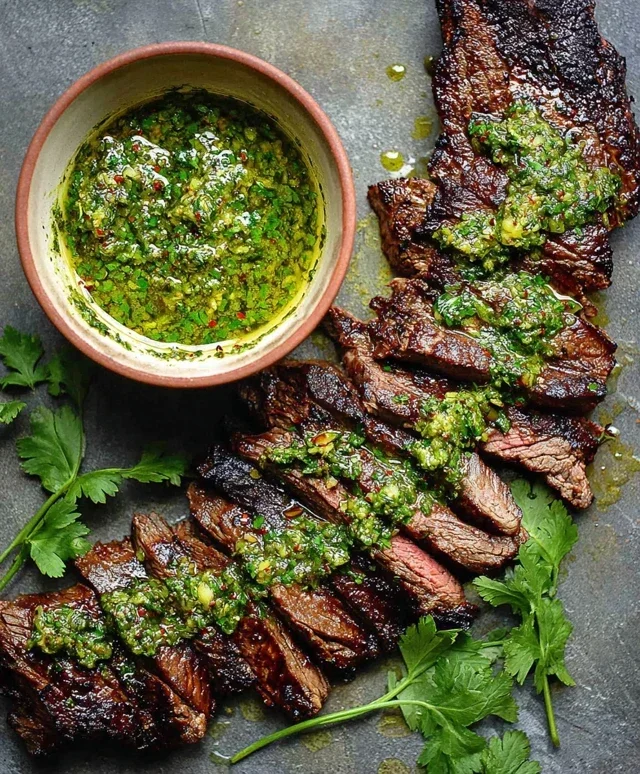 Skirt Steak Marinade Recipe with Chimichurri Recipe