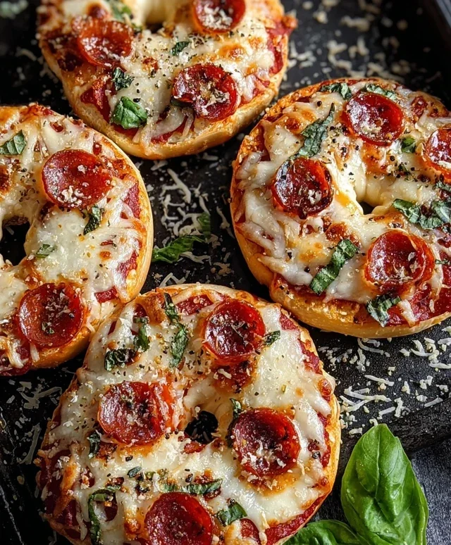 Giant Pizza Bagels