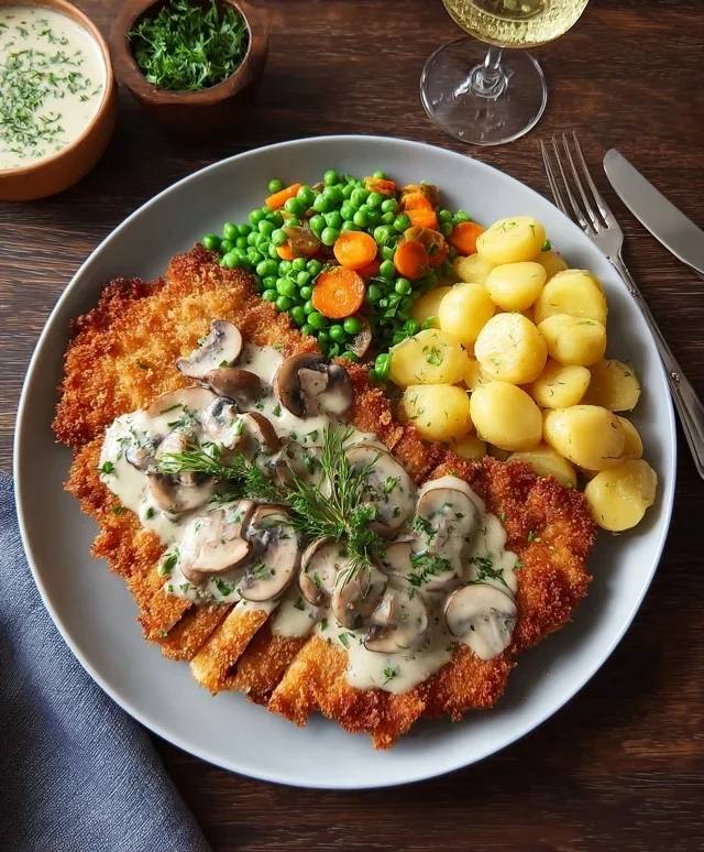 Rahmschnitzel Creamy Mushroom Schnitzel