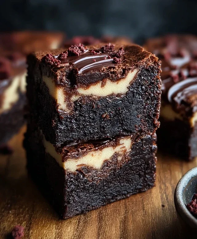 Dark Chocolate Cheesecake Brownies