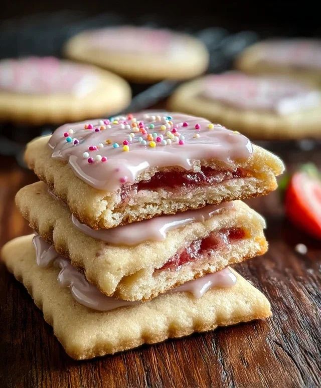 Strawberry Pop Tart Cookies