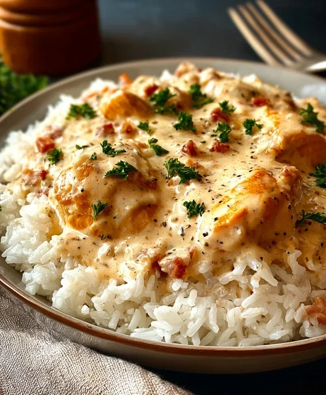 Creamy Smothered Chicken and Rice