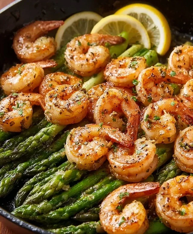 Lemon Garlic Shrimp and Asparagus (20-Minutes)