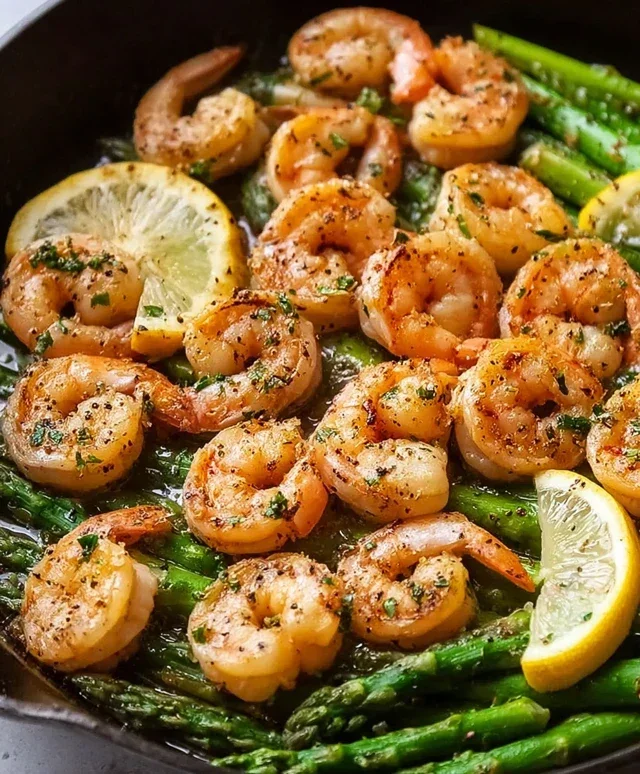 Lemon Garlic Shrimp and Asparagus (20-Minutes)