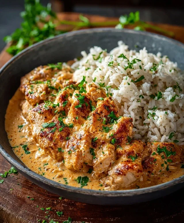 High Protein Creamy Cajun Chicken Rice