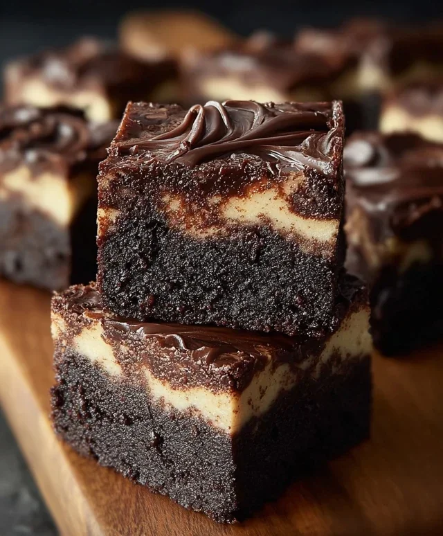 Dark Chocolate Cheesecake Brownies