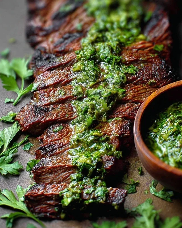 Skirt Steak Marinade Recipe with Chimichurri Recipe