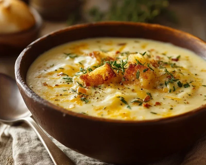 Broccoli Potato Cheese Soup Recipe