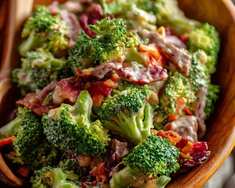 Broccoli Salad with Beef Beef Bacon Recipe