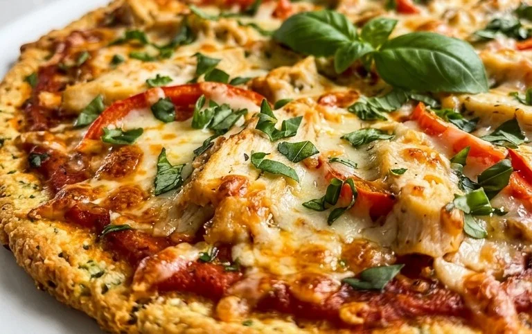 Chicken Crust Pizza (Low Carb + High Protein