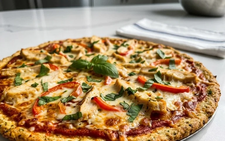 Chicken Crust Pizza (Low Carb + High Protein