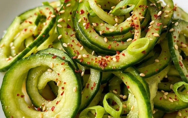 Spiral Cucumber Salad: Korean-Inspired Recipe
