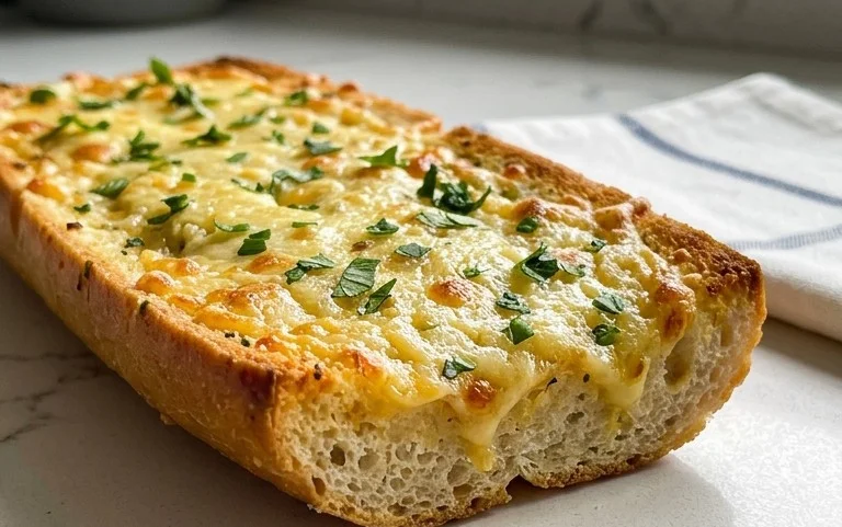 BEST CHEESY GARLIC BREAD RECIPE
