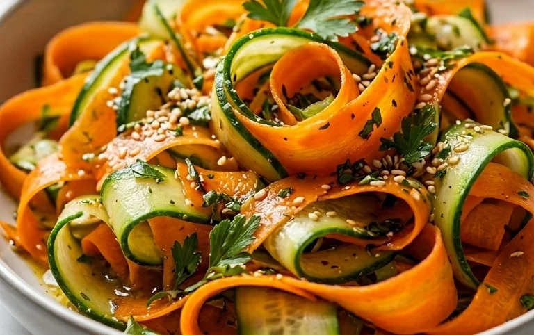 Carrot and Cucumber Ribbon Salad