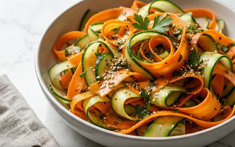 Carrot and Cucumber Ribbon Salad