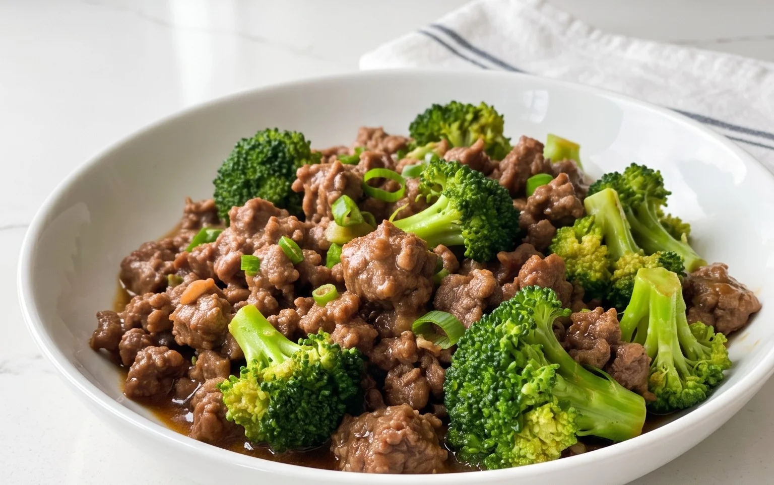 Ground Beef and Broccoli