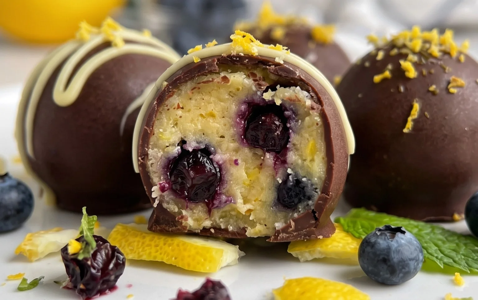 LEMON BLUEBERRY TRUFFLES 