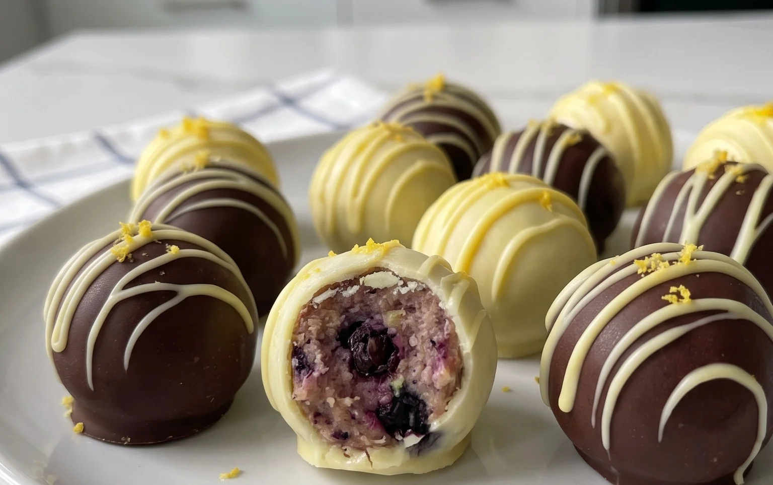 LEMON BLUEBERRY TRUFFLES
