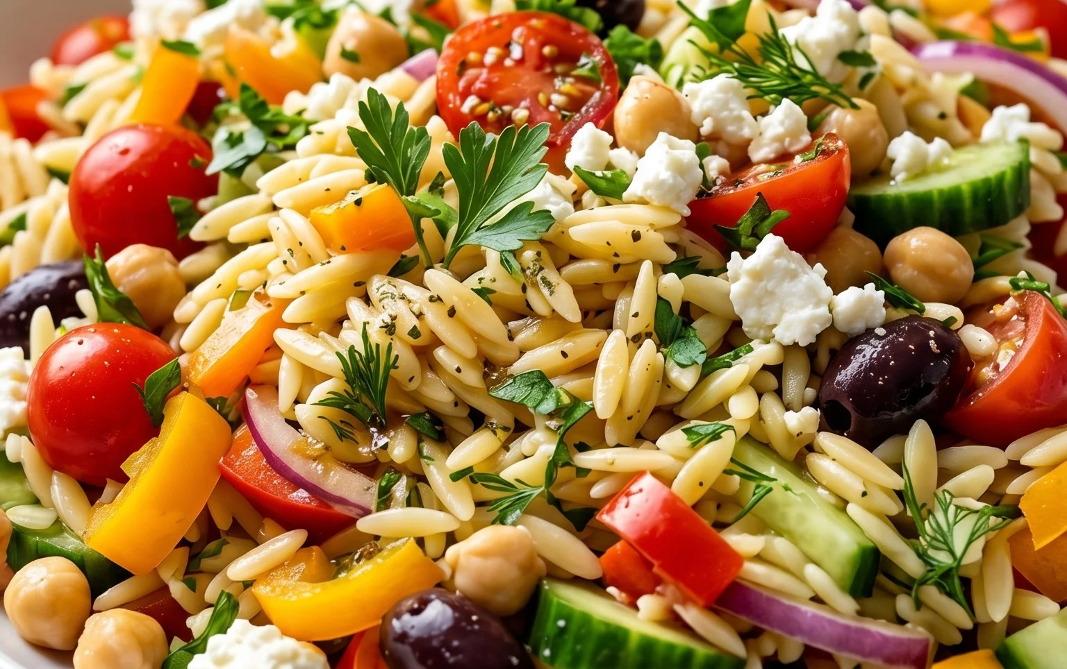 Rainbow Orzo Salad