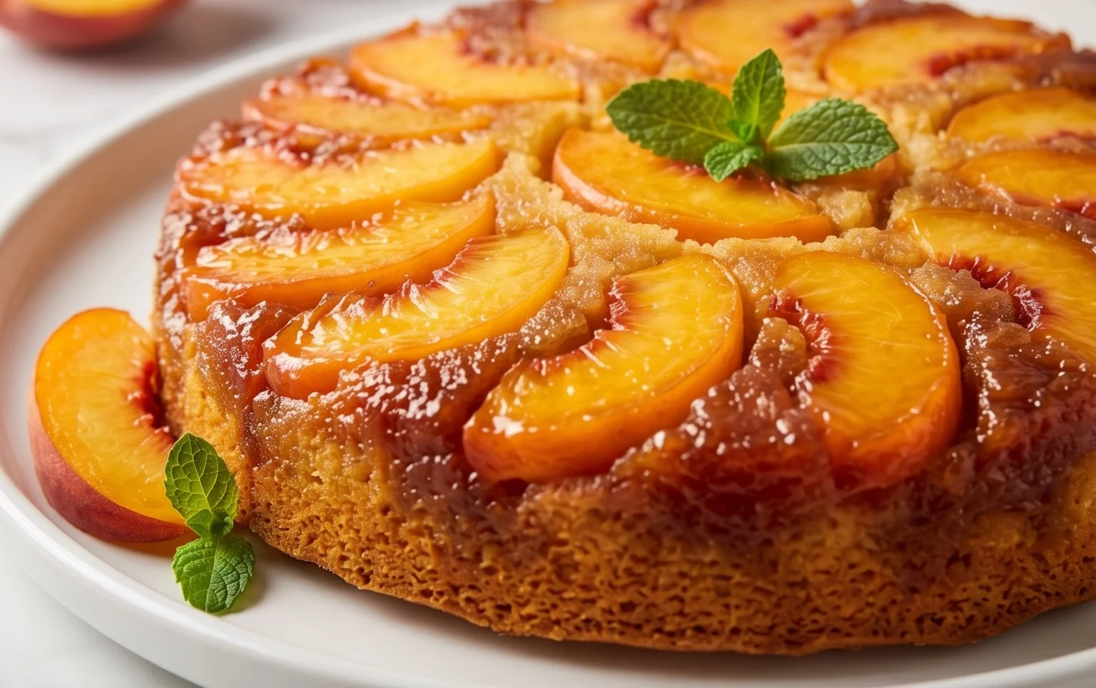 Peach Upside-Down Cake Recipe