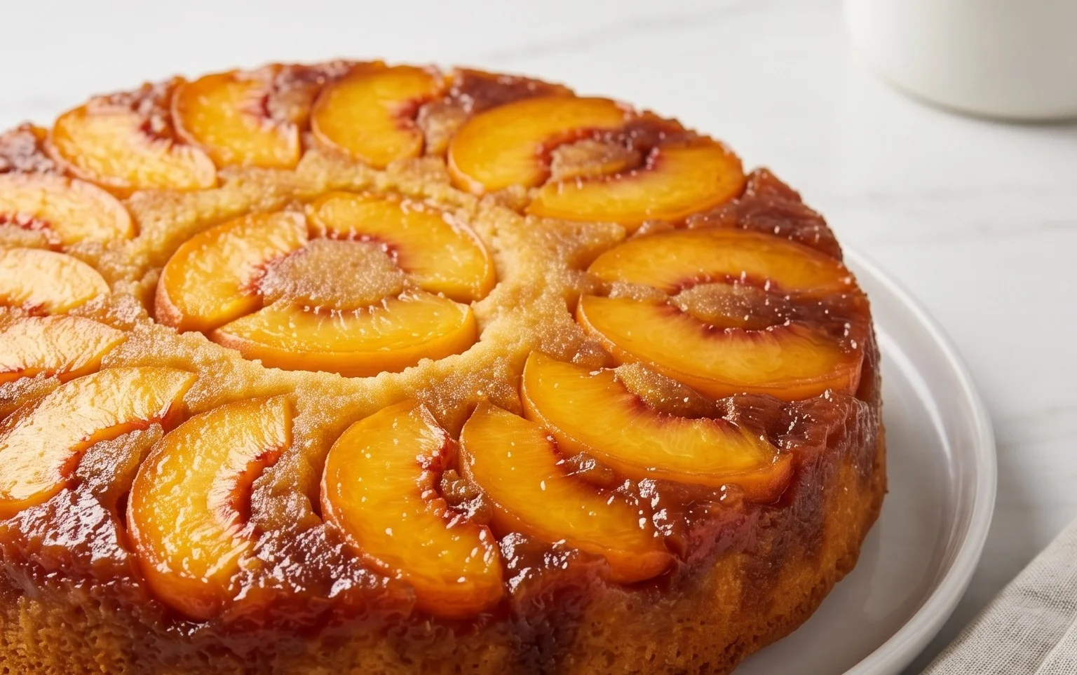 Peach Upside-Down Cake Recipe