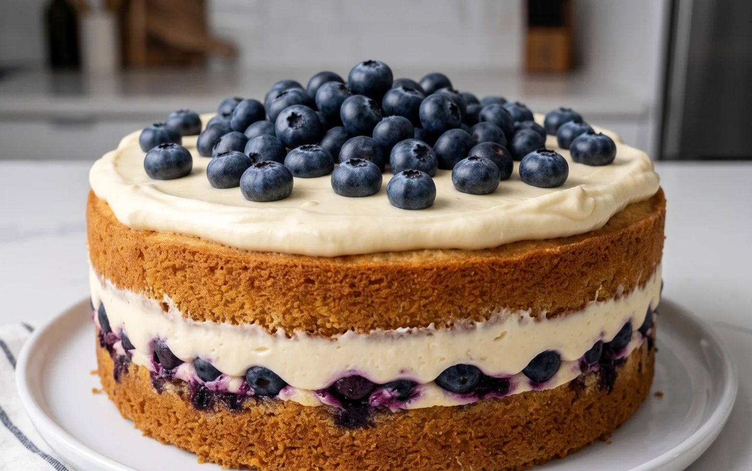 Nova Scotia Blueberry Cream Cake