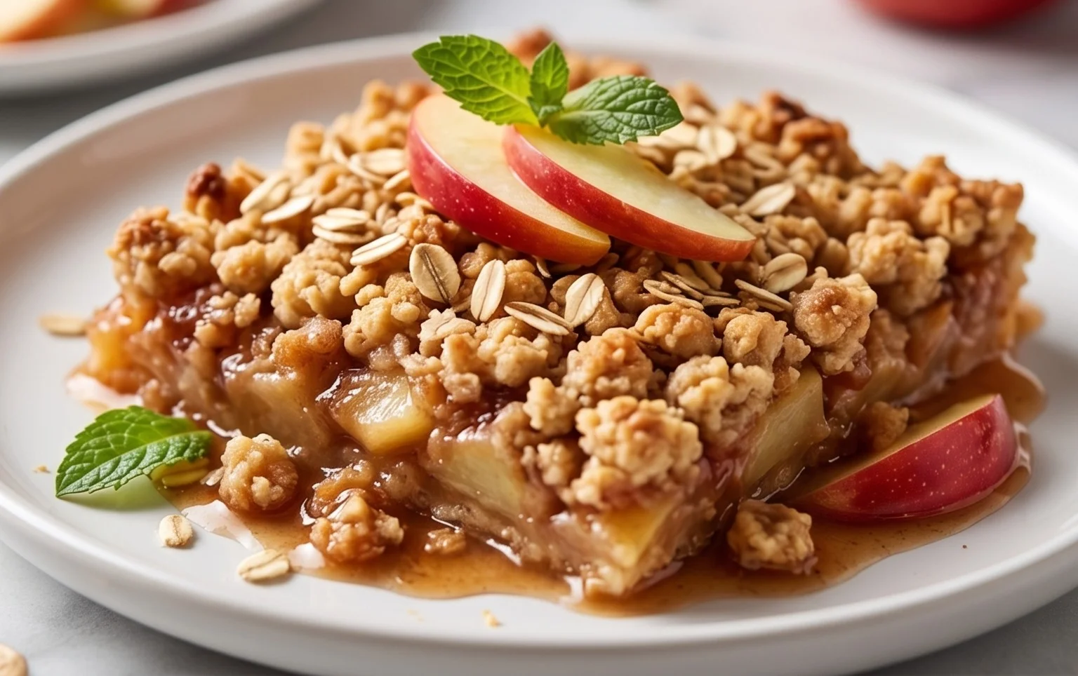 Healthy Breakfast Apple Crum extractble