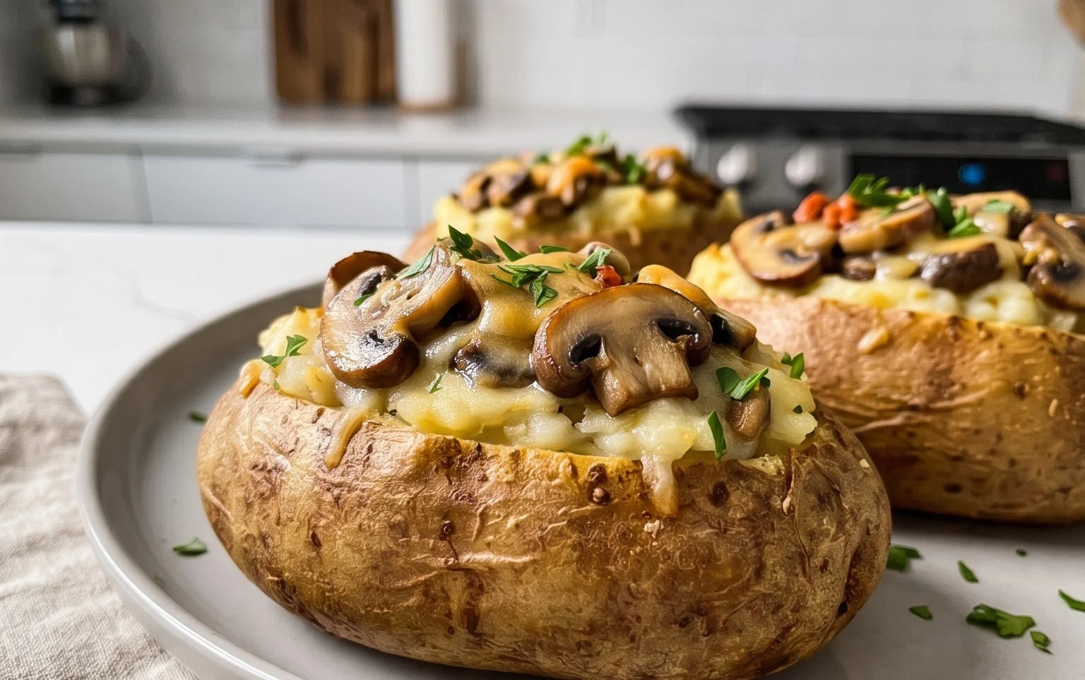 The Ultimate Stuffed Baked Potatoes with Mushrooms