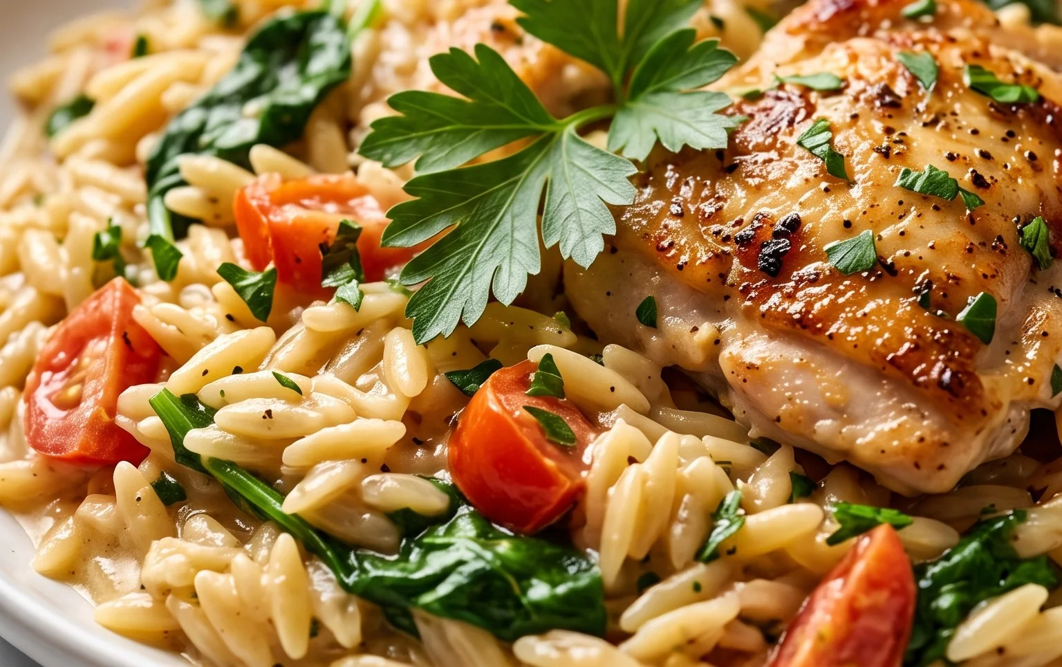 Chicken Orzo (30-Minutes, One-Pan)