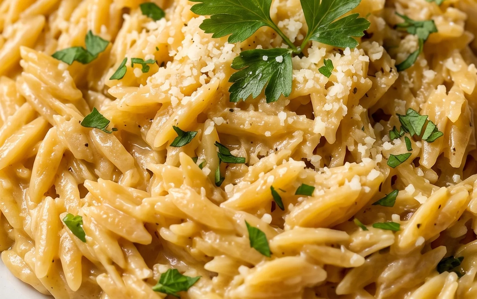Creamy Garlic Parmesan Orzo