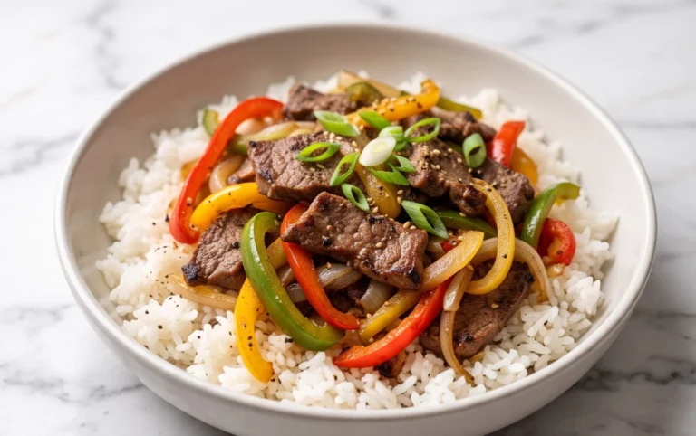 Beef Pepper Rice Bowl is a delicious meal option.